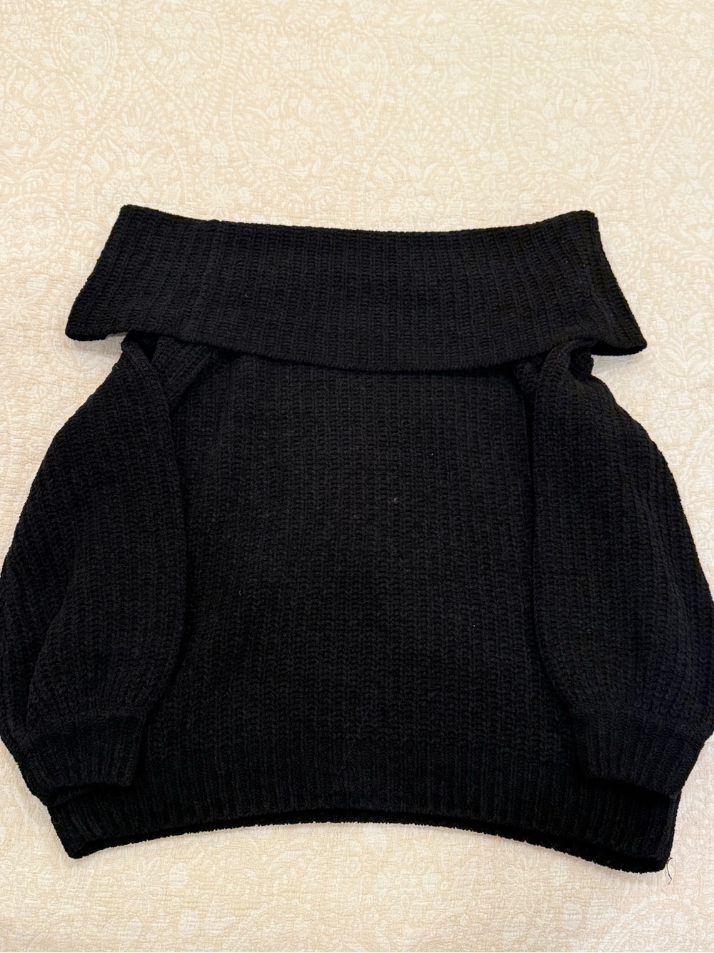 Atmosphere Black Off Shoulder Knit Sweater S